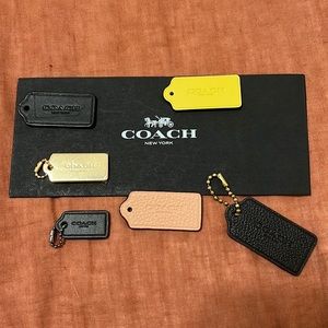 Bundle of 6 coach tags